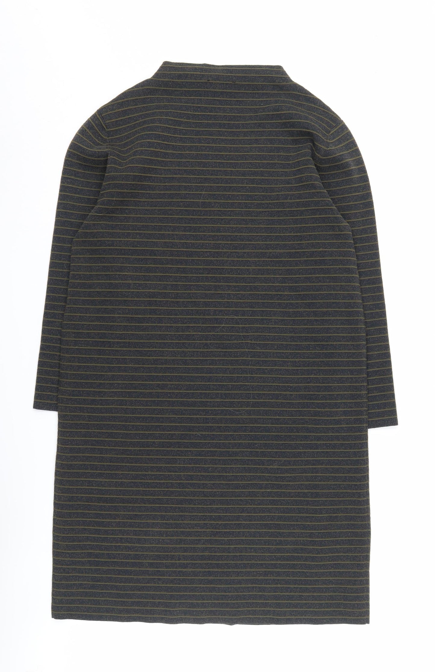 Great Plains Women's Black Striped Long Sleeve Dress M