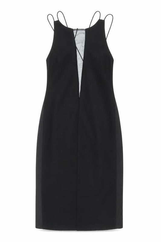 Next Women's Black Bodycon Midi Dress Size 8