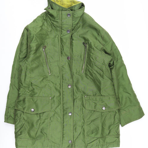 Green Stone Men's Green Long Jacket, Size 40, Casual