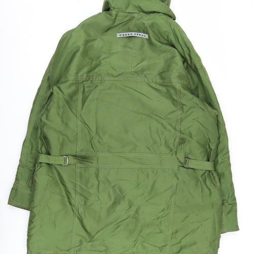 Green Stone Men's Green Long Jacket, Size 40, Casual