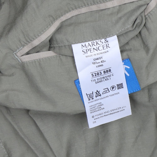 Marks and Spencer Men’s Beige Blazer, Size 42, Cotton