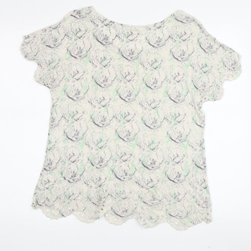 Weird Fish Women's Multicoloured Floral T-Shirt Size 12