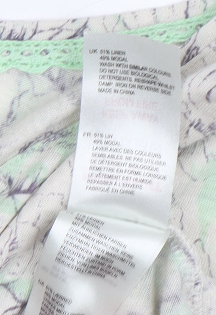 Weird Fish Women's Multicoloured Floral T-Shirt Size 12