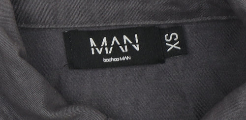 Boohoo MAN Men's Grey XS Basic Zip Jacket