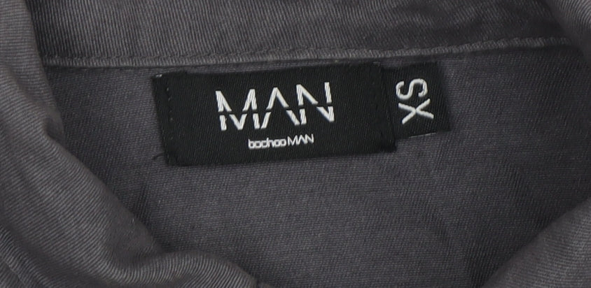 Boohoo MAN Men's Grey XS Basic Zip Jacket