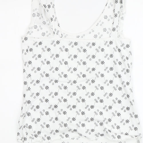 Per Una Women's White Floral Tank Top Size 12