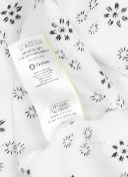 Per Una Women's White Floral Tank Top Size 12