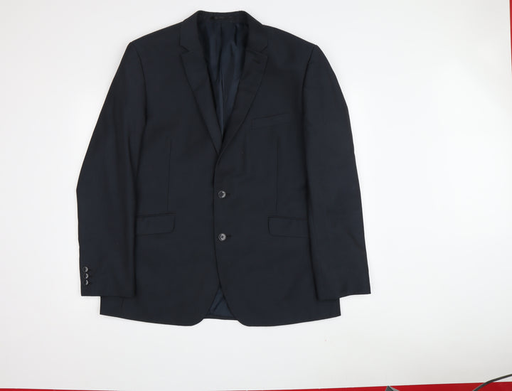 Scott & Taylor Men's Black Blazer, 44R, Business Formal