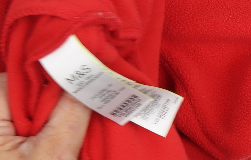 Marks and Spencer Women's Red Fleece Jacket, Size M