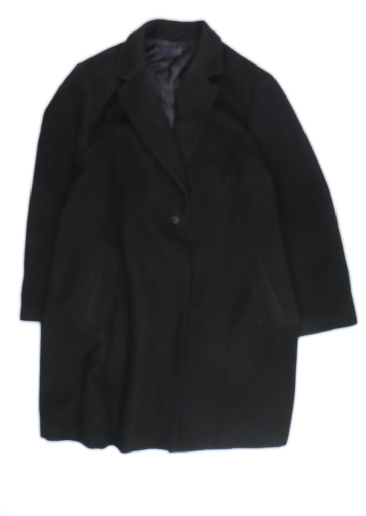 Marks and Spencer Women's Black Overcoat Size 32