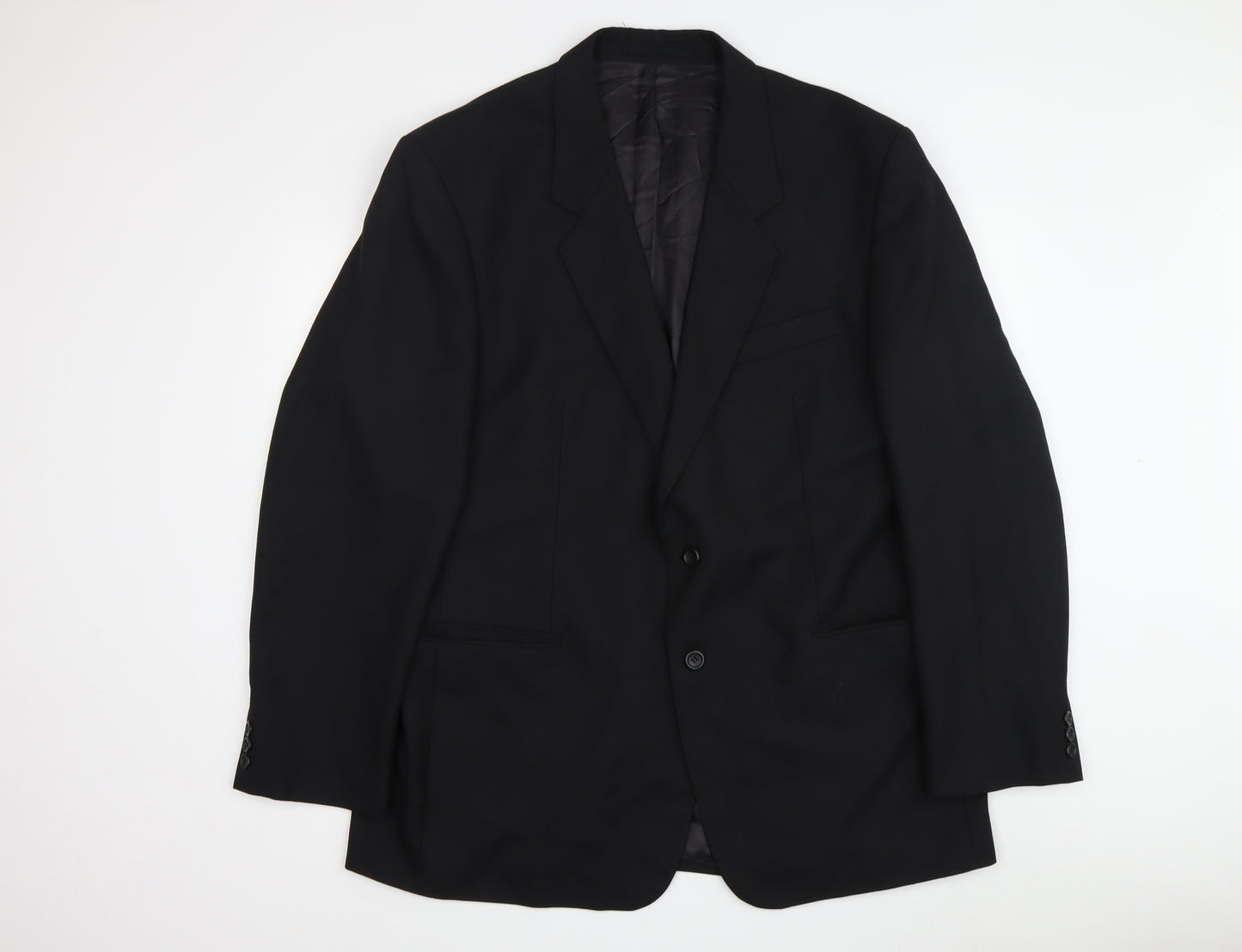 Varteks Men's Black Blazer - Single-Breasted 46R