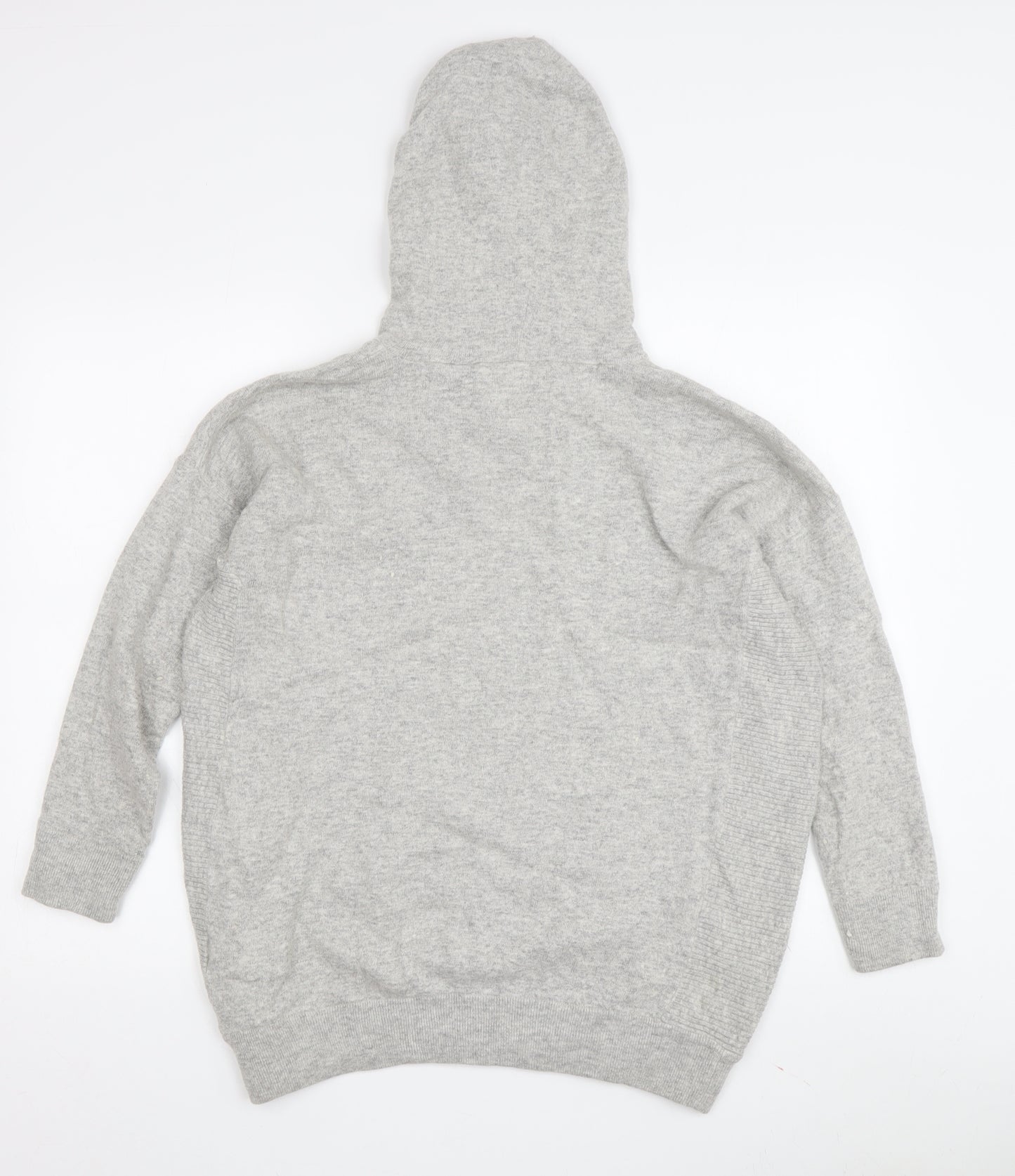 Superdry Women's Grey Hooded Pullover Jumper Size 12