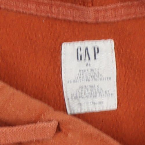 GAP Men’s Orange Logo Hoodie XL - Warm & Trendy