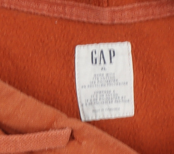 GAP Men’s Orange Logo Hoodie XL - Warm & Trendy