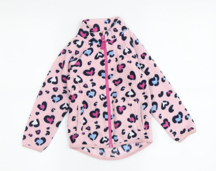 St Bernard Girls Pink Animal Print Fleece Jacket - Size 2-3 Years