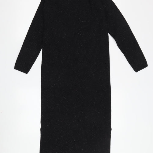 Marks and Spencer Women's Black Midi Sheath Dress Size S