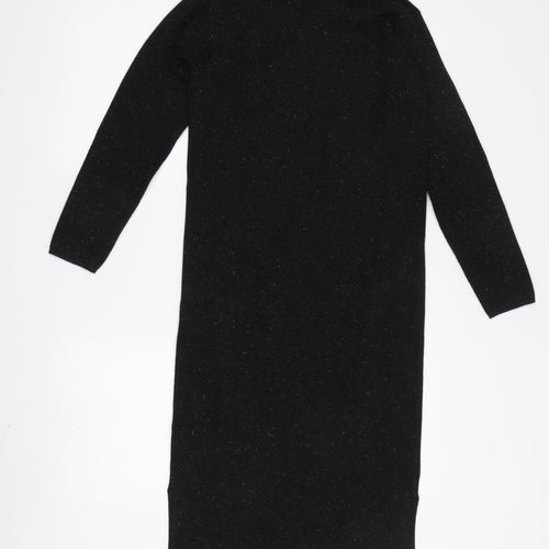 Marks and Spencer Women's Black Midi Sheath Dress Size S