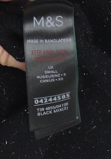 Marks and Spencer Women's Black Midi Sheath Dress Size S