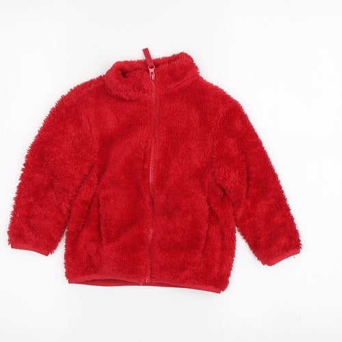 St Bernard Girls Red Polyester Basic Jacket 3 Years