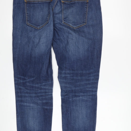 Marks and Spencer Women's Blue Boyfriend Jeans Size 8