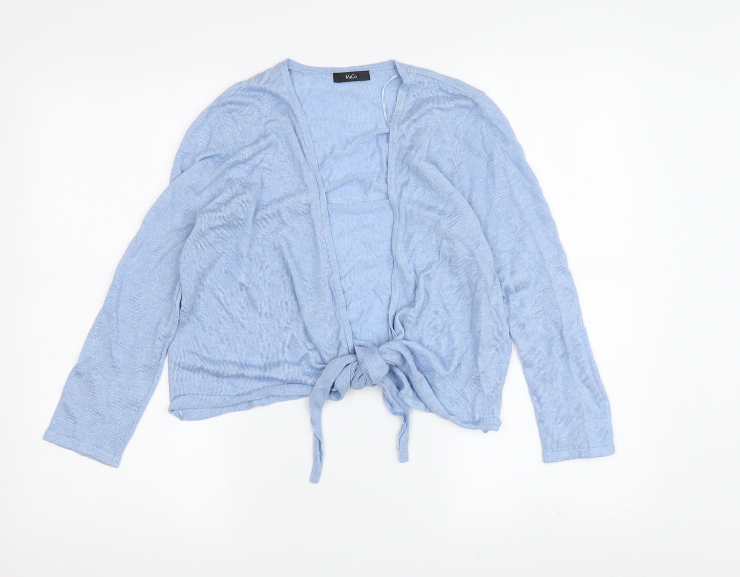 M&Co Women's Blue Cardigan, Size 12, Cotton Blend