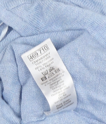 M&Co Women's Blue Cardigan, Size 12, Cotton Blend