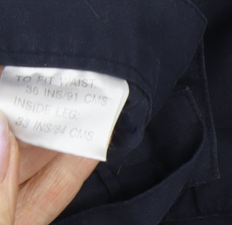 Past Times Cargo Trousers Unisex 36 in Blue