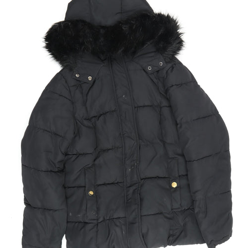Very Women's Black Puffer Jacket Size 14