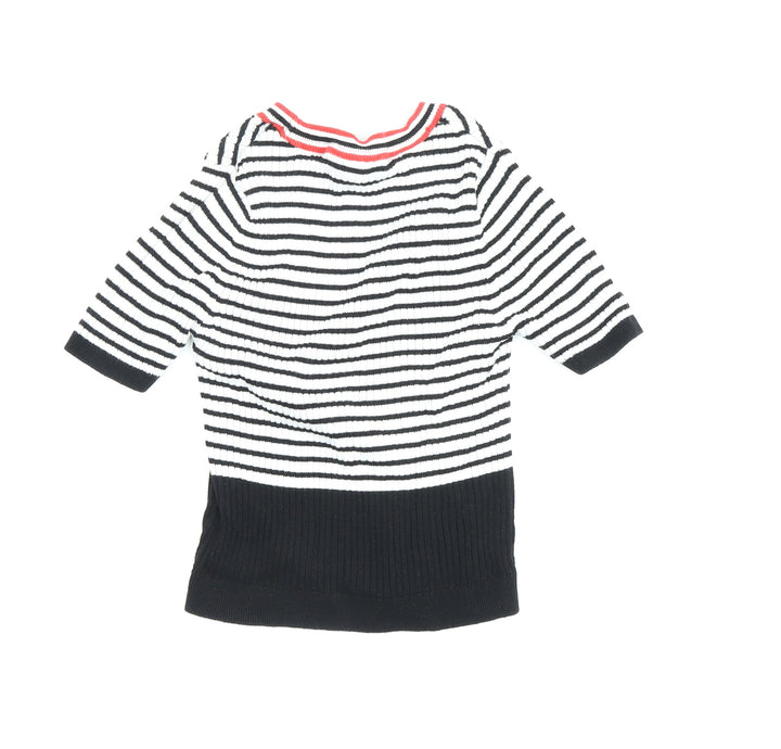 Topshop Women's Black Striped Pullover Jumper Size 6