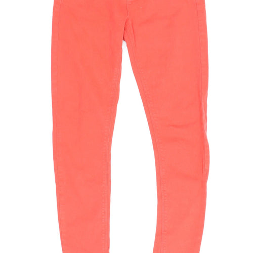 Topshop Women’s Red Ankle Jeans Petite Size 6
