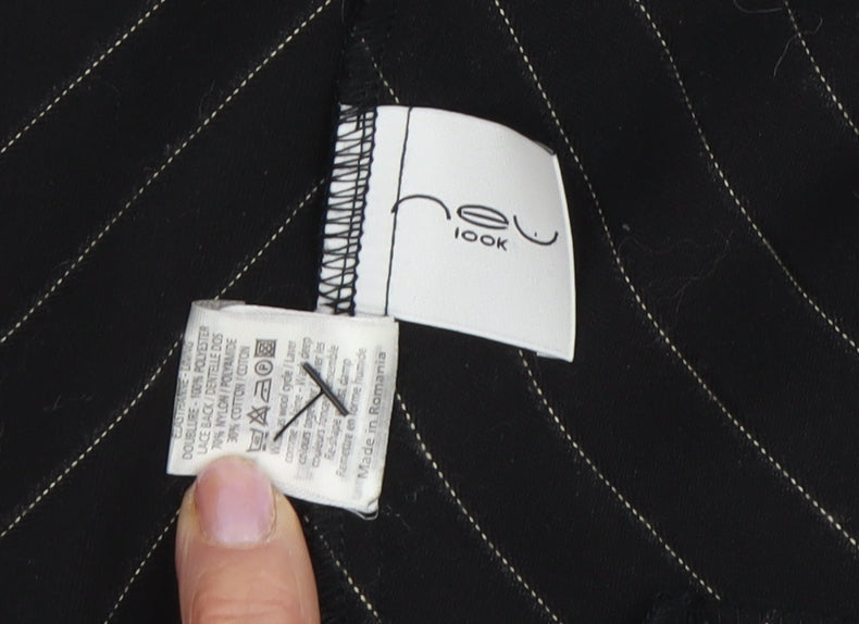 New Look Women's Black Striped Waistcoat Size 14