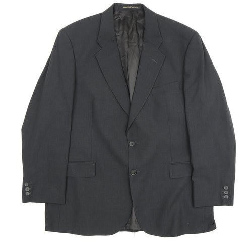 Marks and Spencer Men's Black Blazer, Size 44R, Classic Style