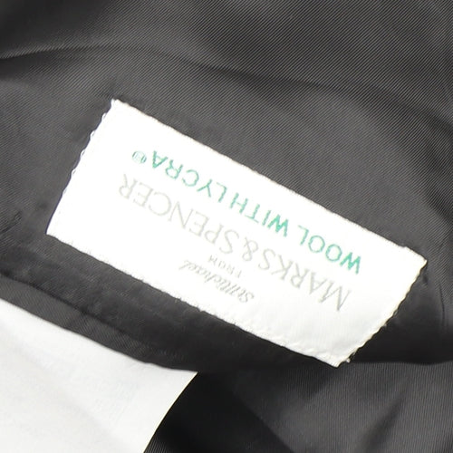 Marks and Spencer Men's Black Blazer, Size 44R, Classic Style