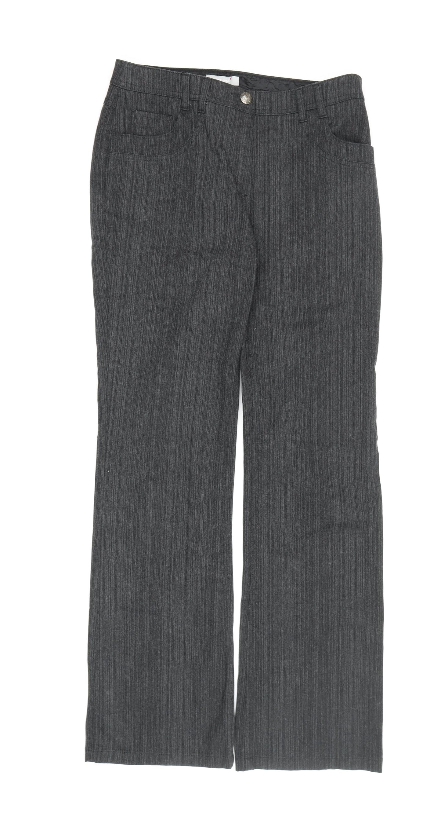 Per Una Women's Grey Striped Trousers, Size 12, Business Casual