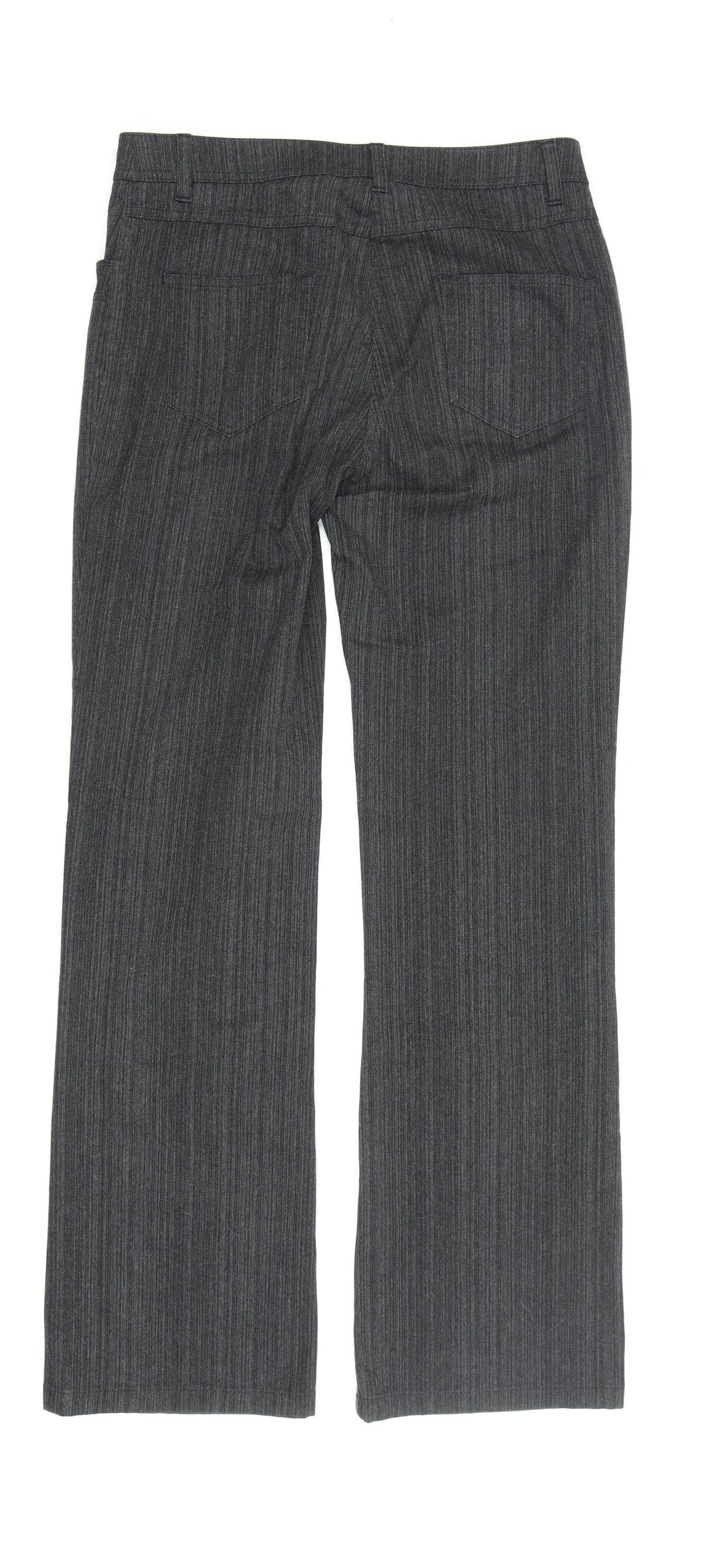 Per Una Women's Grey Striped Trousers, Size 12, Business Casual