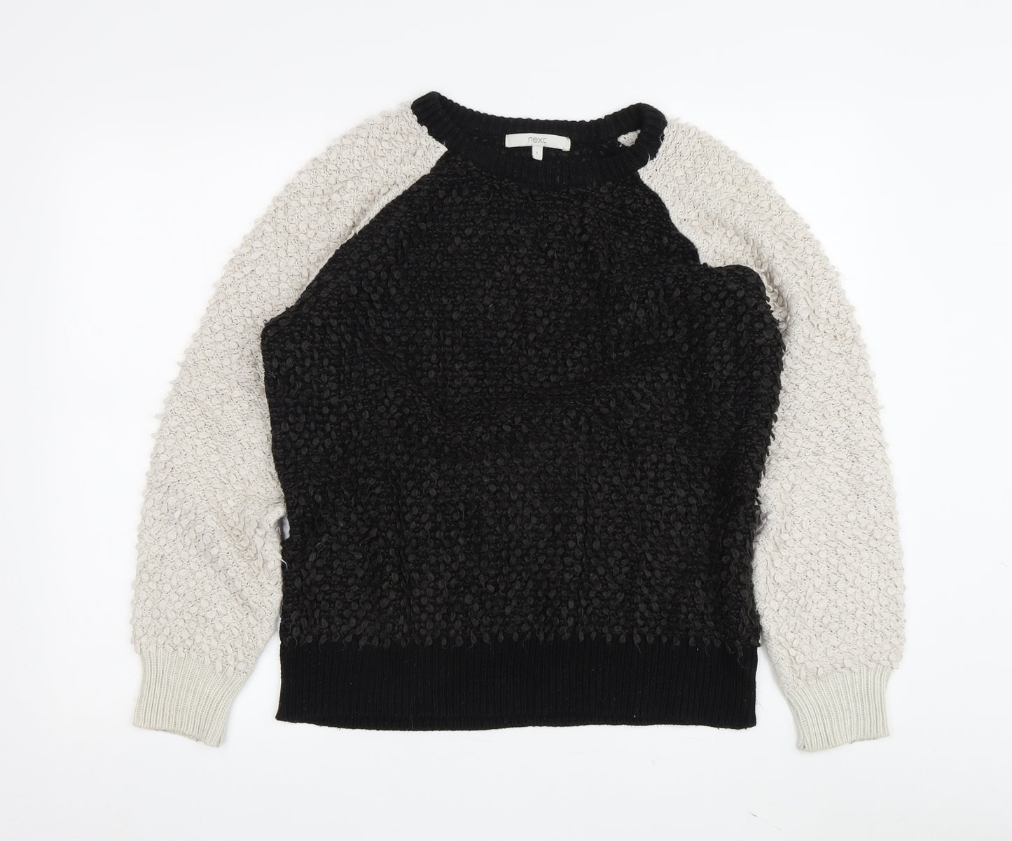Next Women's Black Pullover Jumper, Size 8, Crew Neck