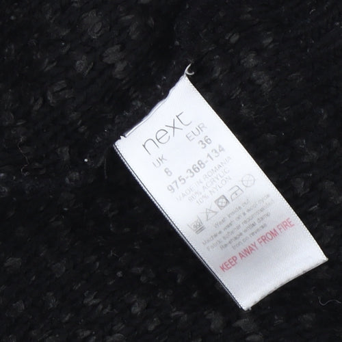Next Women's Black Pullover Jumper, Size 8, Crew Neck