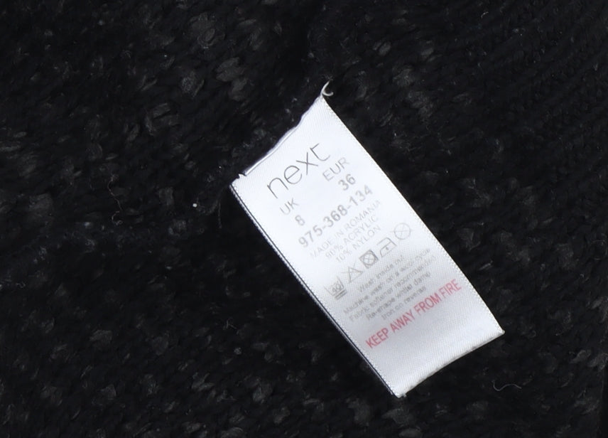 Next Women's Black Pullover Jumper, Size 8, Crew Neck