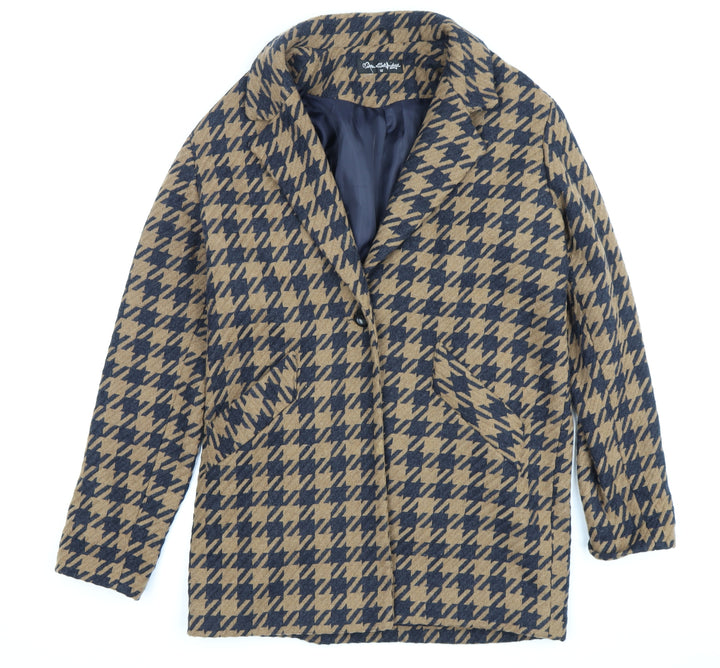 Miss Selfridge Women's Multicoloured Check Coat Size 12