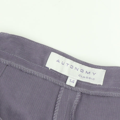 Autonomy Women's Purple Classic Trousers Size 14