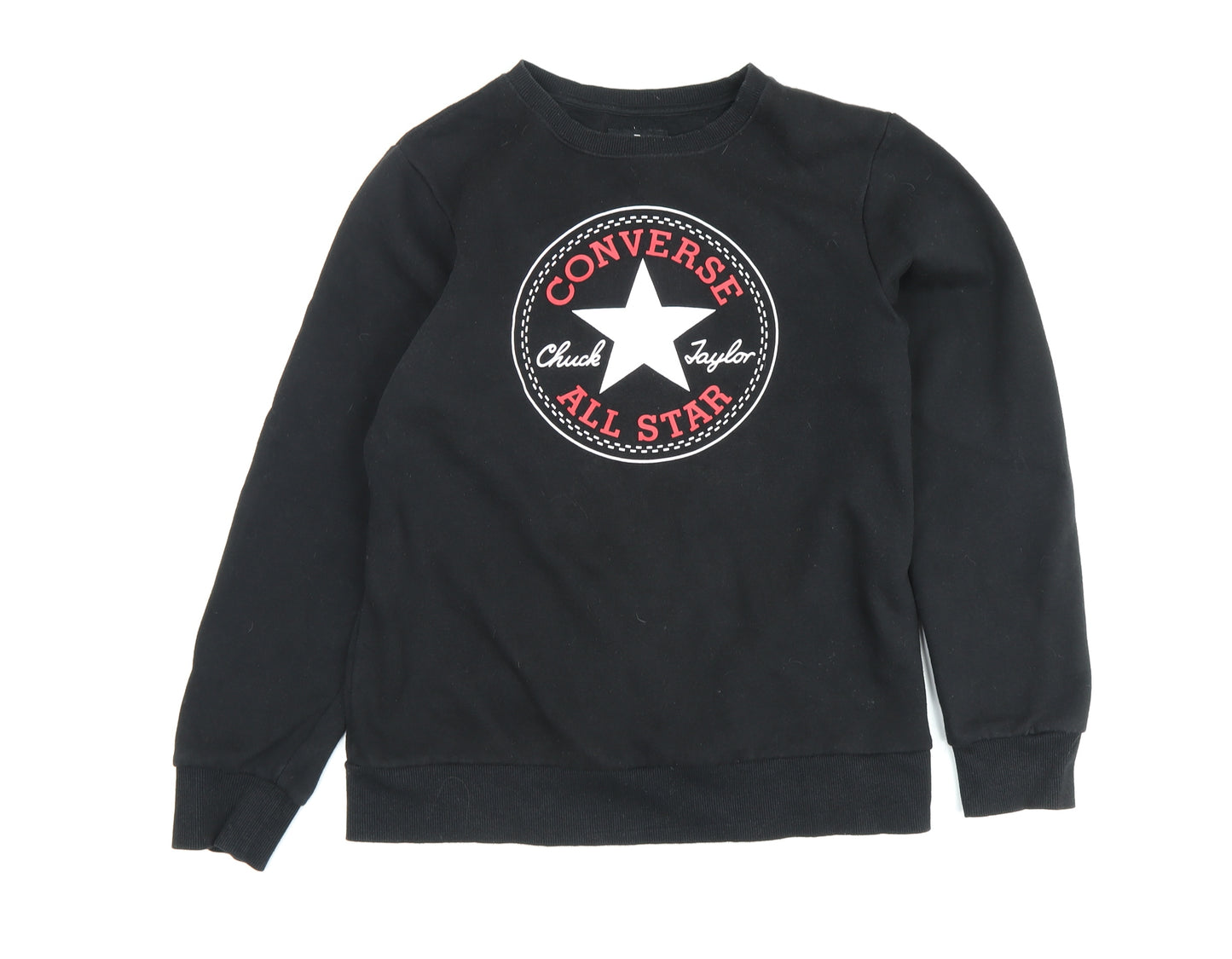 Converse Boys Black Pullover Sweatshirt XL Logo Winter Casual