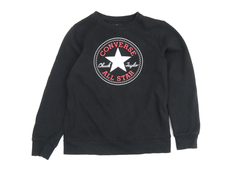 Converse Boys Black Pullover Sweatshirt XL Logo Winter Casual