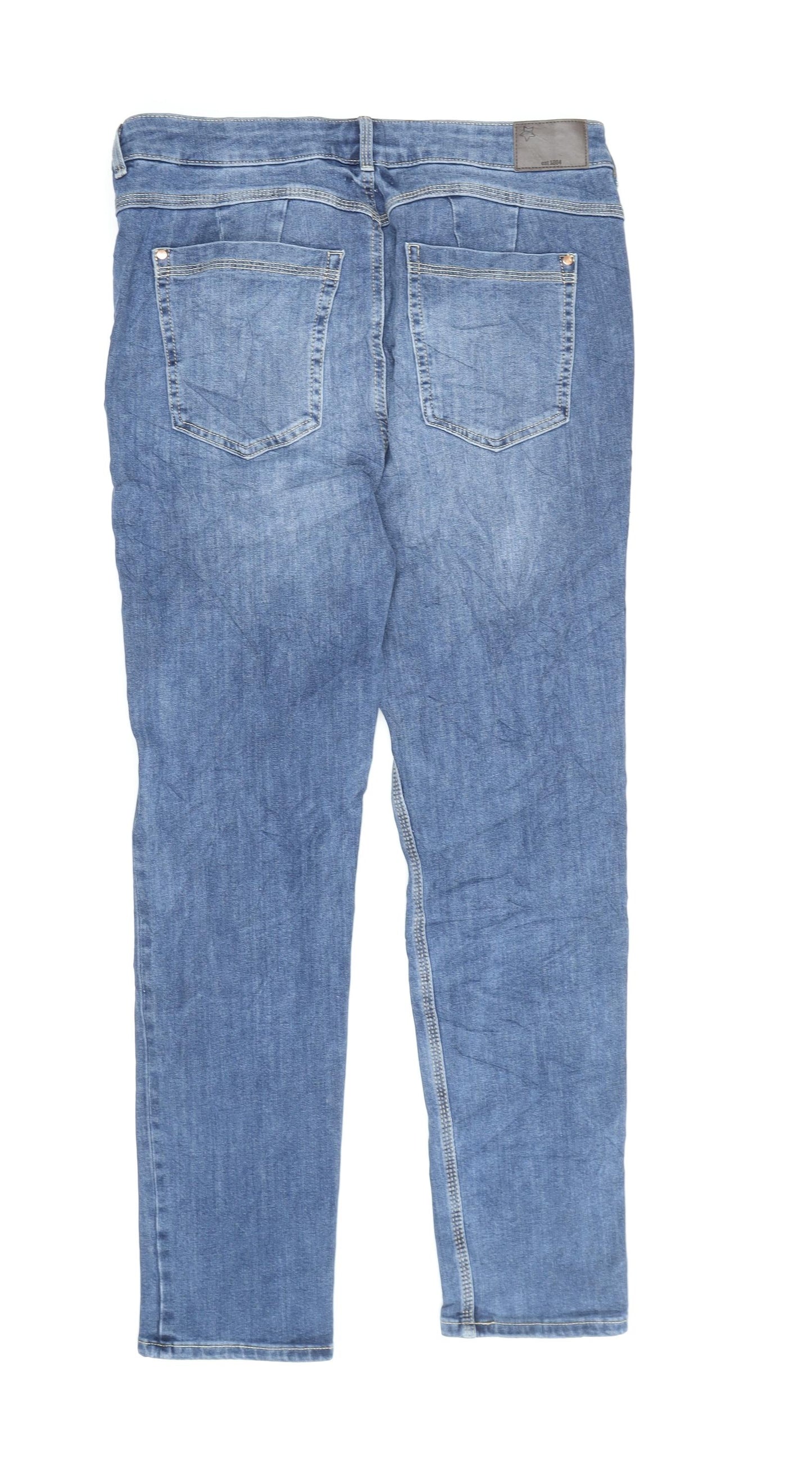 Marks and Spencer Women's Blue Straight Jeans, Size 14