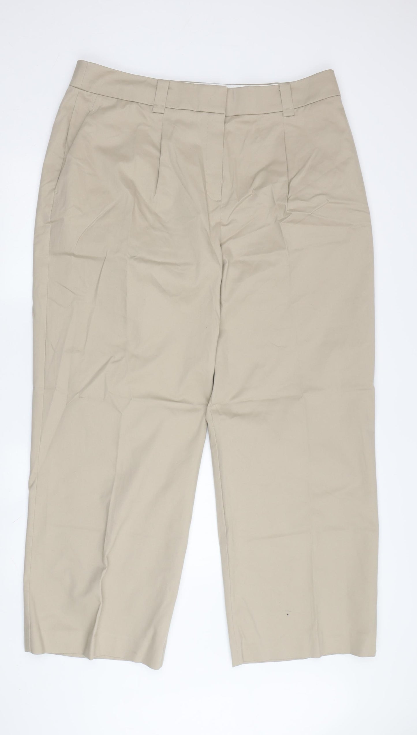 Marks and Spencer Women's Beige Chino Trousers Size 20