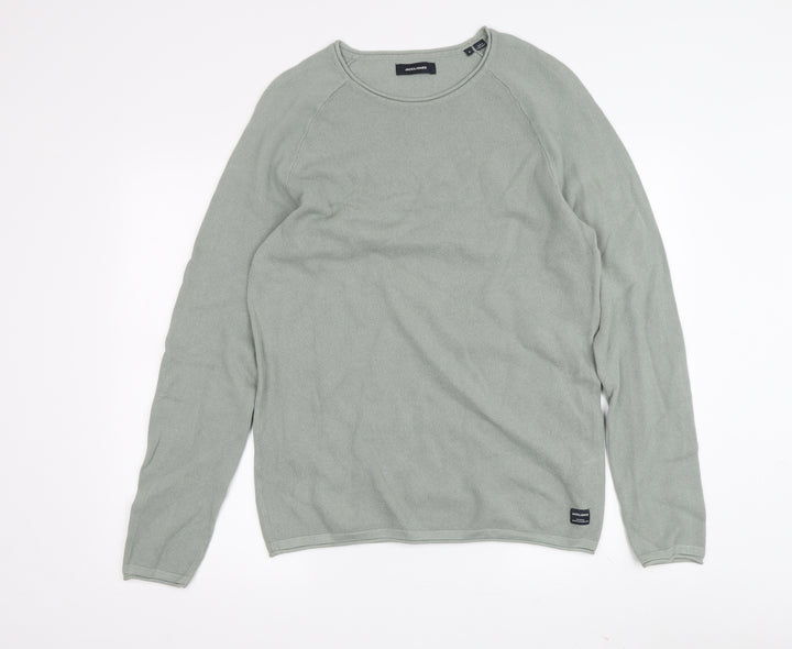 Jack & Jones Men's Green Pullover Jumper L