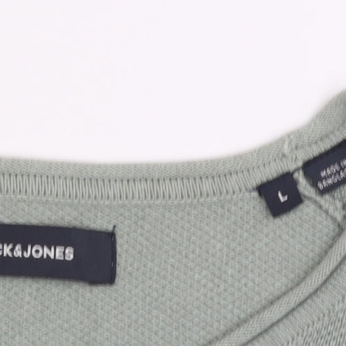 Jack & Jones Men's Green Pullover Jumper L