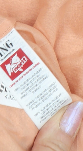 MNG Women's Orange Embroidered Peasant Skirt Size 12