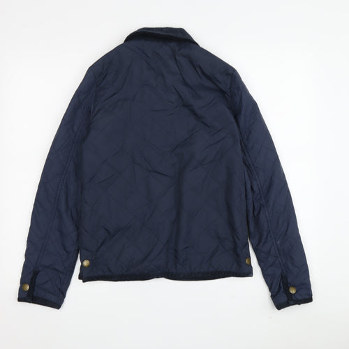 Jack Wills Women's Quilted Jacket Blue Size 8