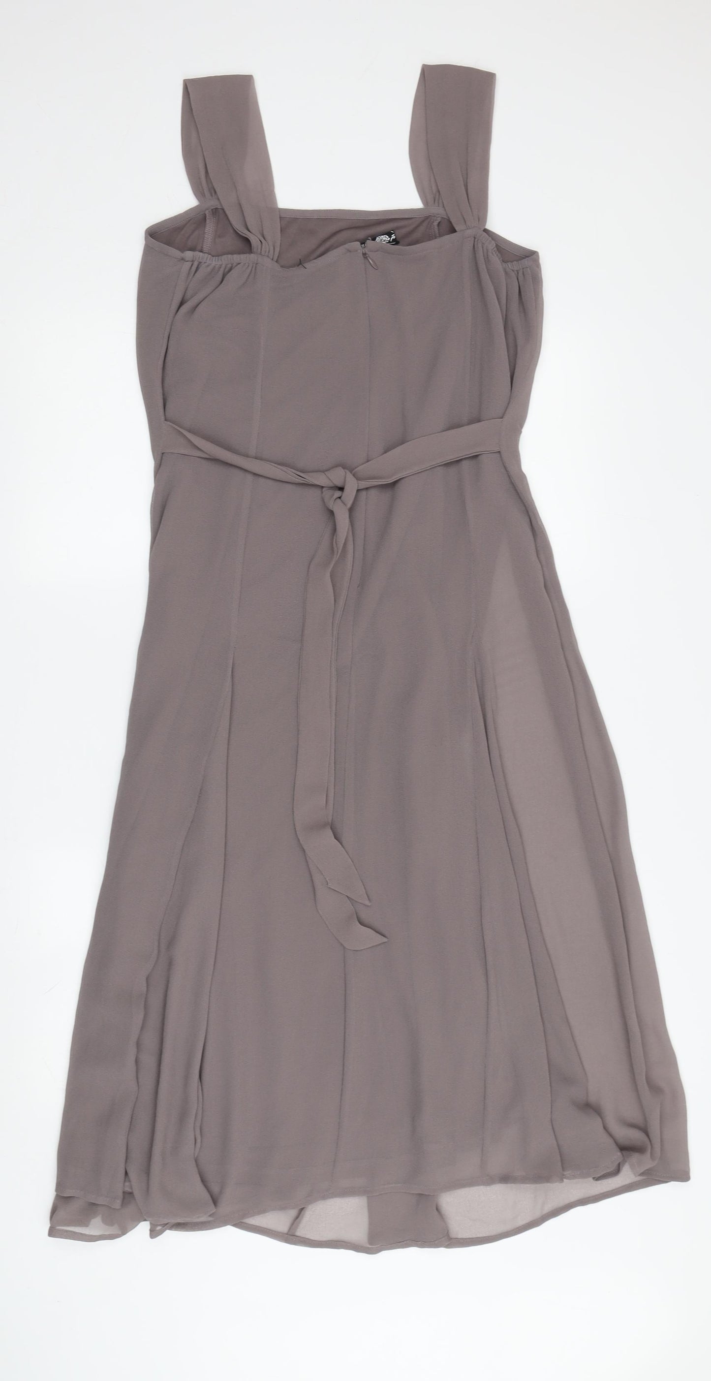 Joanna Hope Grey A-Line Midi Dress, Size 14