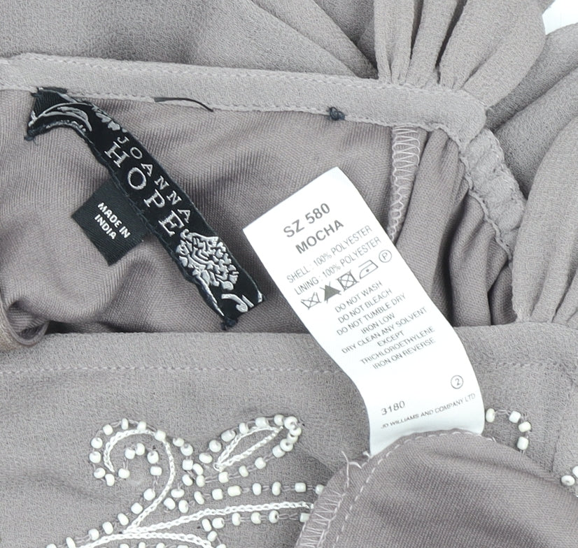 Joanna Hope Grey A-Line Midi Dress, Size 14